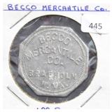 BECCO MERCHANTILE CO. WV 1 DOLLAR