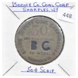 BOONE CO COAL CORP, SHARPLES W VA 50 CENT SCRIPT