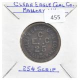 CLEAN EAGLE COAL CO. MALLORY W. VA 25 CENT