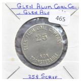 GLEN ALUM COAL, GLEN ALUM. W. VA 25 CENT