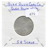 GLEN ALUM COAL CO., GLEN ALUM W.VA 5 CENT