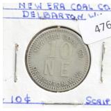 NEW ERA COAL CO., DELBARTON, W. VA 10 CENT SCRIPT