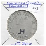 BUCKMAN STORE CO. PROVIDENCE, KY. 1 DOLLAR SCRIPT
