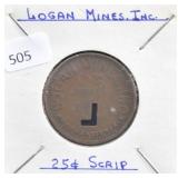 LOGAN MINES INC. 25 CENT SCRIPT