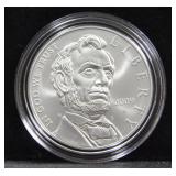 2009 ABRAHAM LINCOLN SILVER DOLLAR, 26.730 GRAMS,