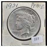 1921 PEACE DOLLAR