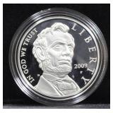 ABRAHAM LINCOLN COMMEMORATIVE SILVER DOLLAR PROOF