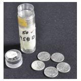 50 1958 D 90% Silver DIMES
