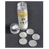 50 1957 P  90% Silver DIMES
