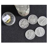 32 PCS 31 MERCURY, 1937D, 1936D, 1942S 90% Silver