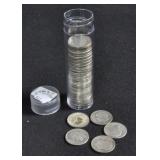 63 AU-BU SILVER DIMES