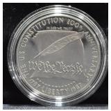 PROOF CONSTITUTATION SILVER DOLLAR W BOX PAPERS