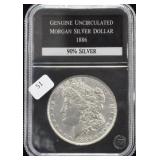 1886 MORGAN DOLLAR AU