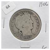 1906 BARBER HALF DOLLAR G