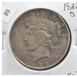 1922 D PEACE DOLLAR XF