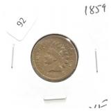 1859 INDIAN HEAD CENT VF