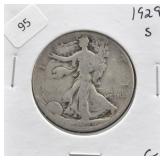1929 S WALKING HALF DOLLAR G