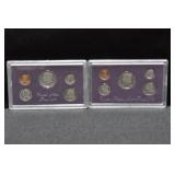 TWO PROOF SETS 1988 1985