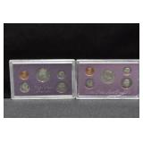 TWO PROOF SETS 1989 1987