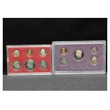 TWO PROOF SETS 1980 1989