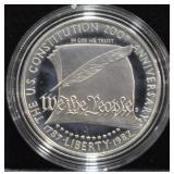 PROOF CONSTITUTATION SILVER DOLLAR