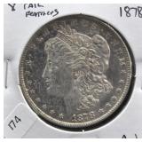 1878 8 TF MORGAN DOLLAR AU