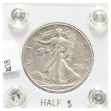 1929 D WALKING HALF XF