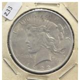 1922 PEACE DOLLAR XF