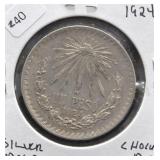 1924 SILVER PESO CHOICE BU