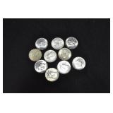 10 40 % SILVER HALF DOLLARS