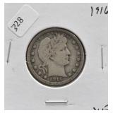 1916 BARBER QUARTER VF