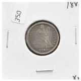 1882 SEATED DIME XF
