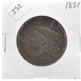 1837 LARGE CENT VG