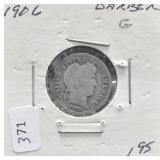 1906 BARBER DIME G