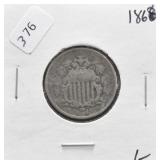 1866 SHIELD NICKEL RAYS G