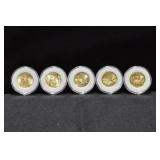 24 K PLATED QUARTER SET