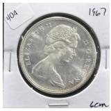 1967 CANADA SILVER DOLLAR GEM