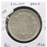 1926 SILVER PESO BU