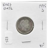 1895 S BARBER DIME VF RARE DATE