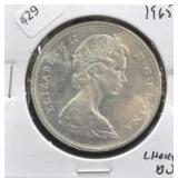 1965 CANADA SILVER DOLLAR CHOICE BU