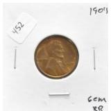 1909 LINCOLN CENT GEM RED