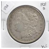 1921 D MORGAN DOLLAR XF