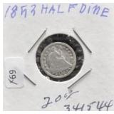 1853 HALF DIME