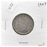 1907 V NICKEL VF