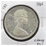 1966 CANADA SILVER DOLLAR CHOICE BU