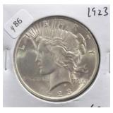 1923 PEACE DOLLAR GEM BU