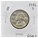 1946 S WASHINGTON QUARTER GEM +