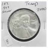 1 OZ .999 SILVER TRUMP COIN