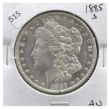 1885 S MORGAN DOLLAR AU