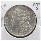 1889 S MORGAN DOLLAR AU